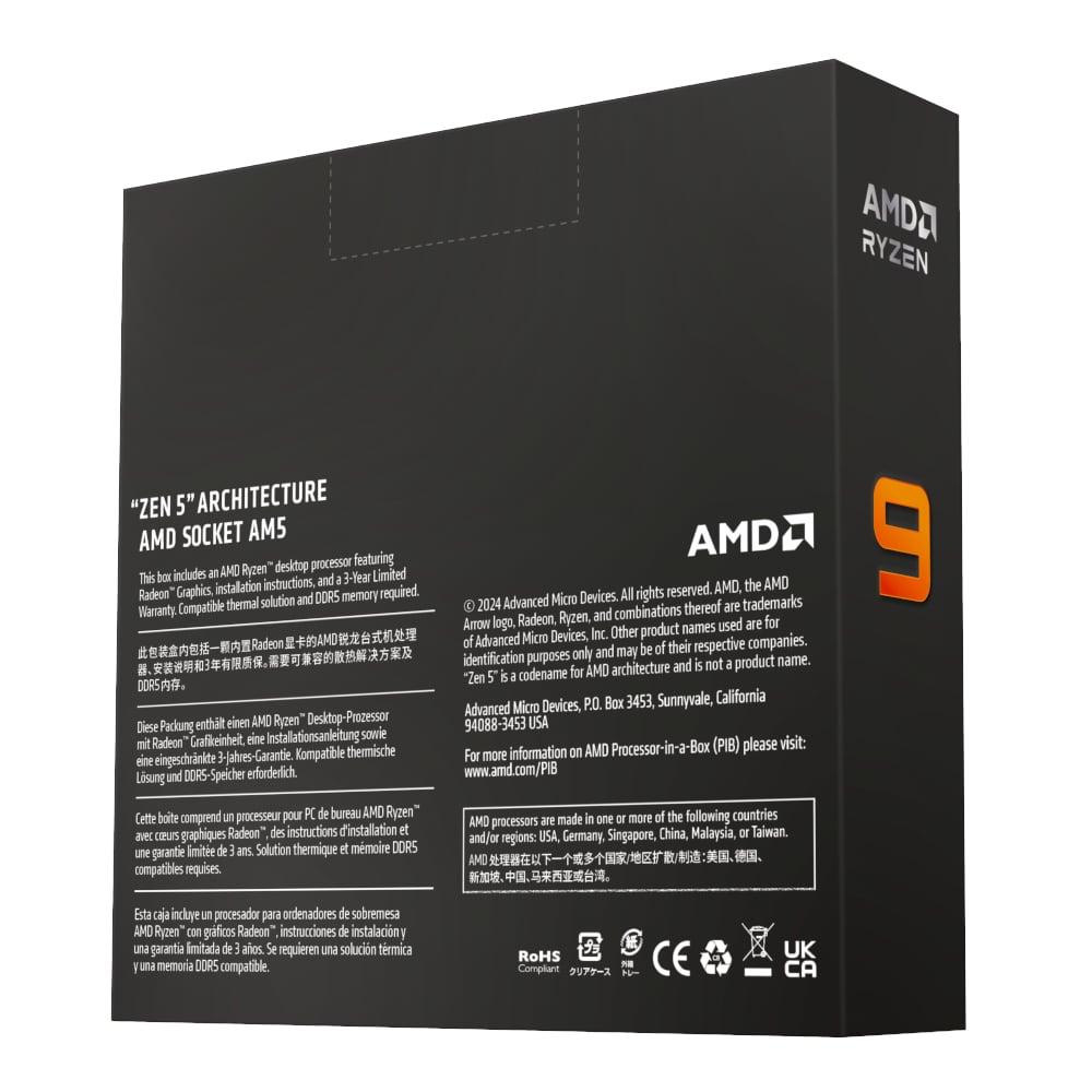 AMD Ryzen 9 9950X 16-Core 4.3GHz AM5 Zen 5 Desktop CPU 100-100001277WOF - Image 4