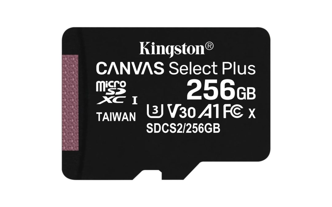 KINGSTON 256GB MICSDXC CANVAS SELECT PLUS 100R A1 C10 CARD + ADP