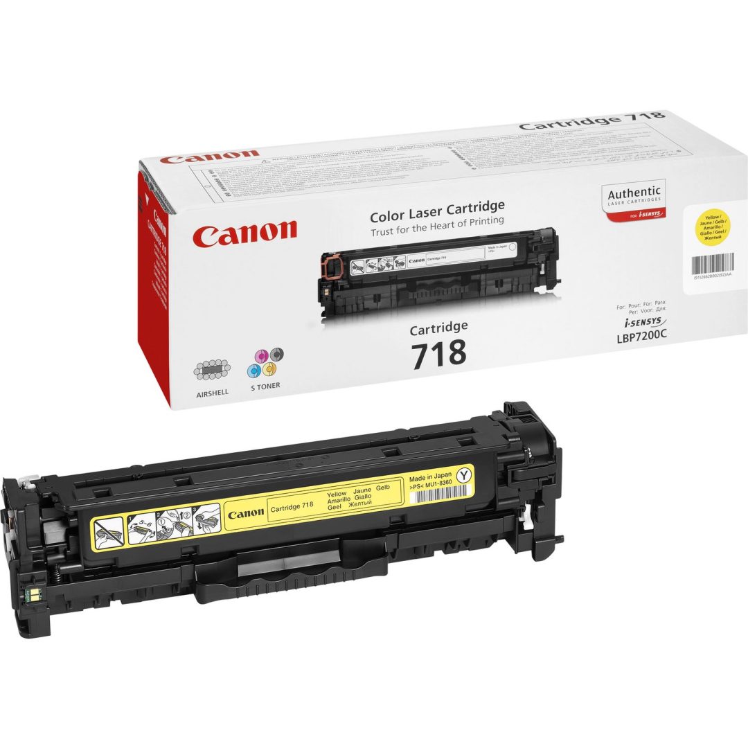 CANON-TONER-CRG 718 Y-LBP7200CDN / LBP7210CDN / LBP7660CDN / LBP7680CX / MF8330CDN / MF…