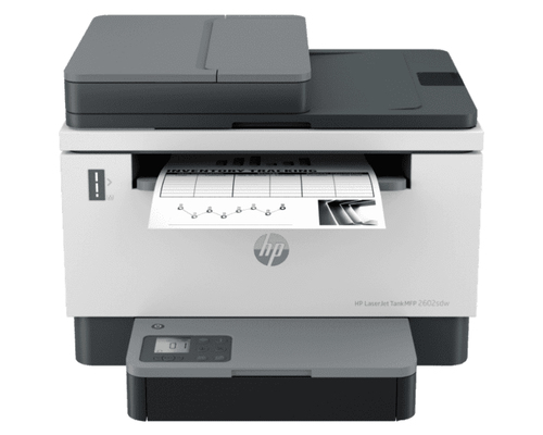 HP LASERJET TANK MFP 2602DN-PRINT, SCAN, COPY; BLACK (A4, NORMAL) UP TO 22 PPM; HI-SPEED USB, ETHERNET 10/100 BT.WI-FI RADIO + BLE; RECOMMENDED MONTHLY PAGE VOLUME-250-2500; AUTOMATIC DUPLEX PRINTING, HP AUTO-ON/AUTO-OFF, HP SMART APP; SUPPLIES-HP 153 BLACK OR HP 154 BLACK