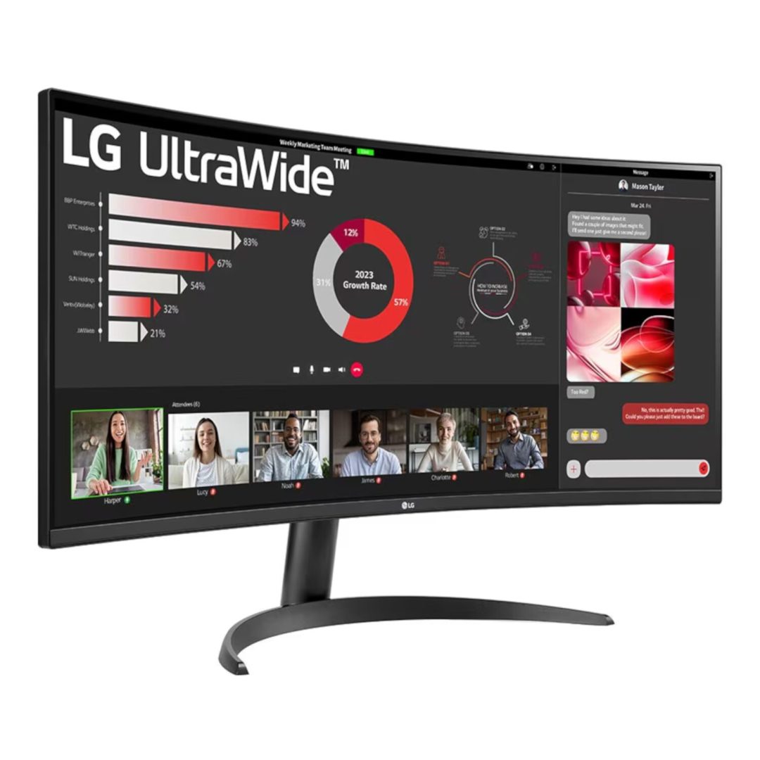 LG UltraWide 34" QHD VA Curved 100Hz Monitor 34WR50QK-B - Image 3