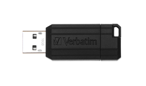 VERBATIM 16GB PINSTRIPE USB BLK