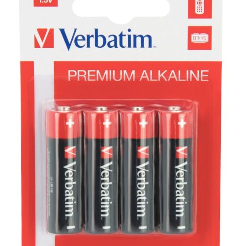 VERBATIM AA ALKALINE BATTERIES 4PK