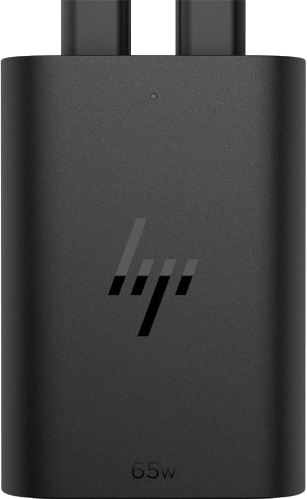 HP 65W GALLIUM NITRIDE USB-C LAPTOP CHARGER / SIMULTANEOUS CHARGING PORTS