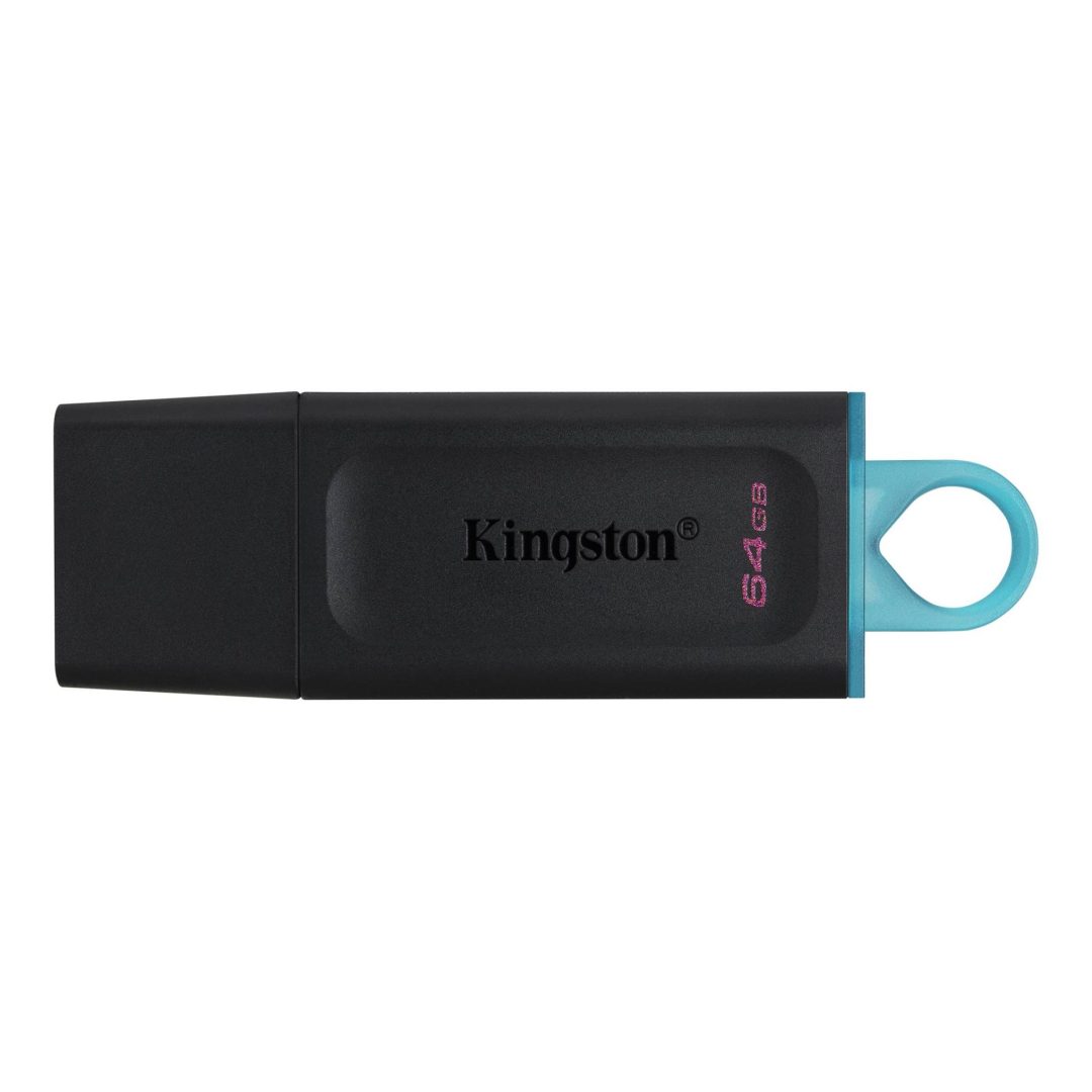 KINGSTON 64GB PORTABLE USB 3.2 GEN 1 DATATRAVELER EXODIA S (BLACK/BLACK)