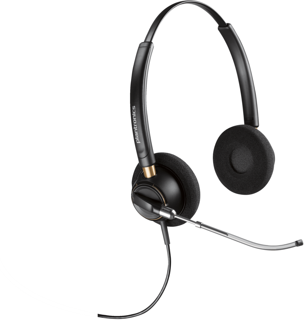 POLY ENCOREPRO 520V BINAURAL HEADSET VOICETUBE +QUICK DISCONNECT