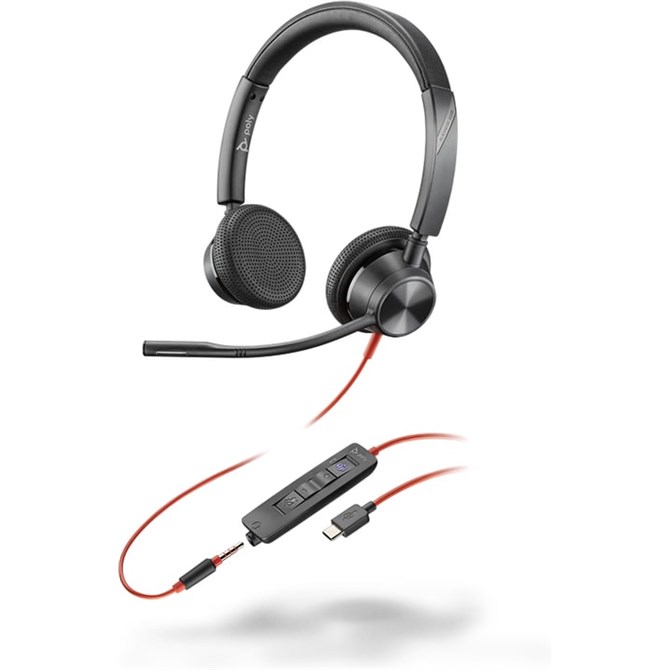POLY BLACKWIRE 3325 M 3.5MM USB-A+C MICROSOFT TEAMS CERTIFIED HEADSET