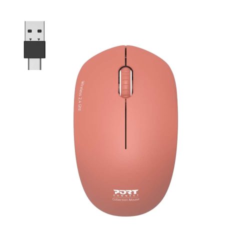 Port Connect Wireless Mouse Terracotta 900542