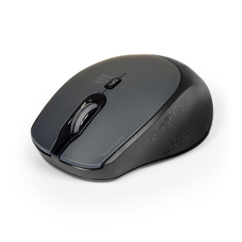 Port Connect Silent 1600DPI 3 Button Wireless Mouse Black 900713 - Image 2