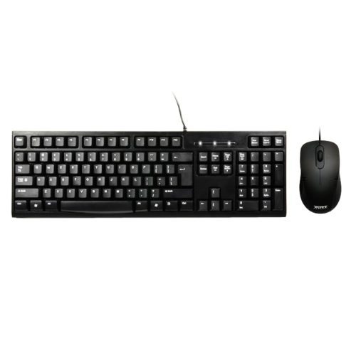 Port Designs Combo Wired Mouse and Keyboard - Black