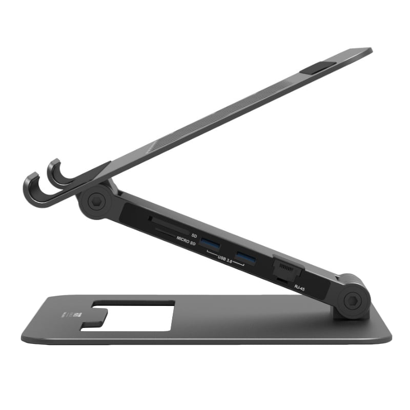Port Connect Adjustable Stand + Dock Type-C to 1 x RJ45|2 x USB3.1 Gen1|2 x HDMI 4k@60H… - Image 3