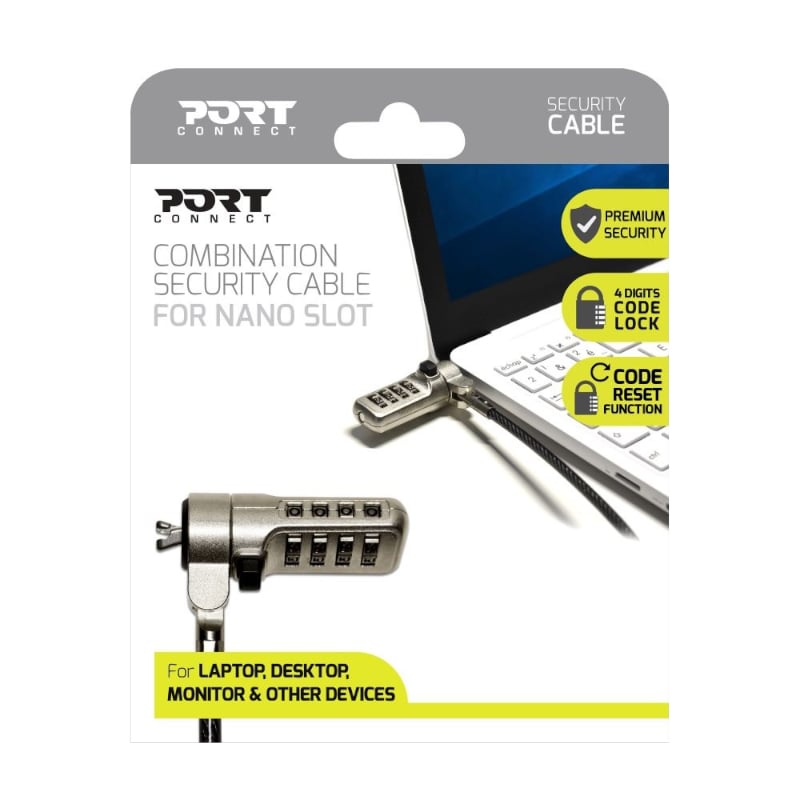 Port Connect Nano Slot Security Combination Cable Lock 901221 - Image 3