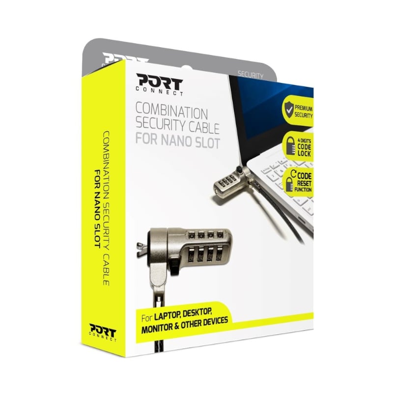 Port Connect Nano Slot Security Combination Cable Lock 901221 - Image 4