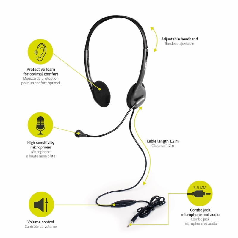Port Stereo Headset with Mic and Volume Controller - Image 5