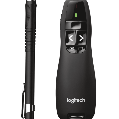 LOGITECH R400 RED LASER PRESENTATION REMOTE WIRELESS MINI RECEIVER. RED LASER POINTER I…
