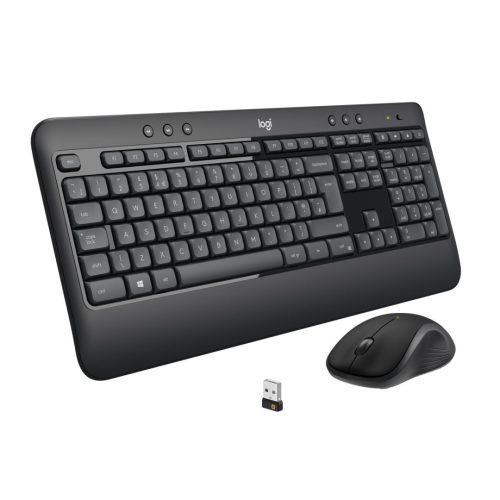 LOGITECH MK540 ADVANCED WIRELESS MOUSE & KEYBOARD COMBO - BLACK. ERGONOMIC KEYBOARD PAL…