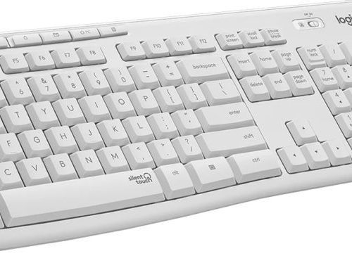 LOGITECH FULL-SIZE KBM COMBO. SILENTTOUCH TECHNOLOGY. 90% LESS TYPING NOISE. 2.4GHZ CON…