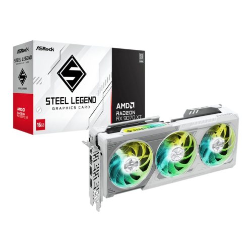 ASRock Radeon RX 9070 XT Steel Legend 16GB GDDR6 Graphics Card RX9070XTSTEELLEGEND16G