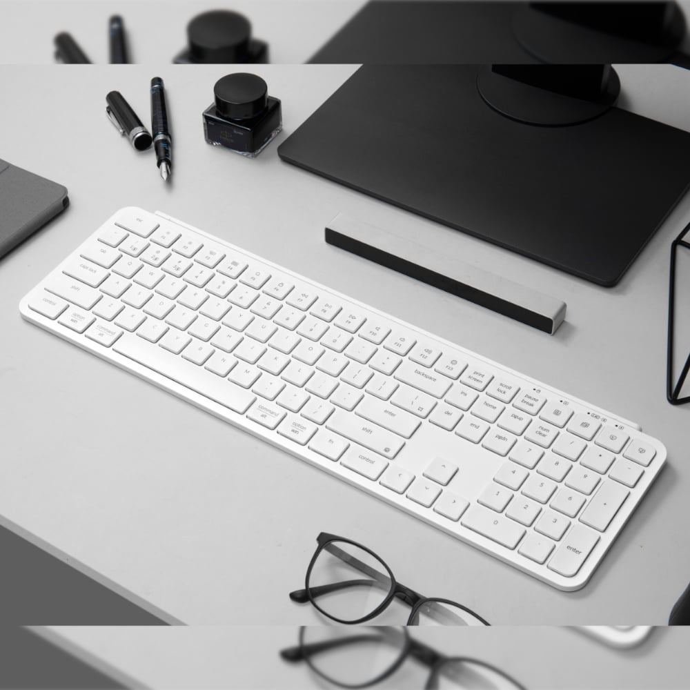 Keychron B6 Pro Ultra-Slim 100% Wireless Keyboard Ivory White - Image 4