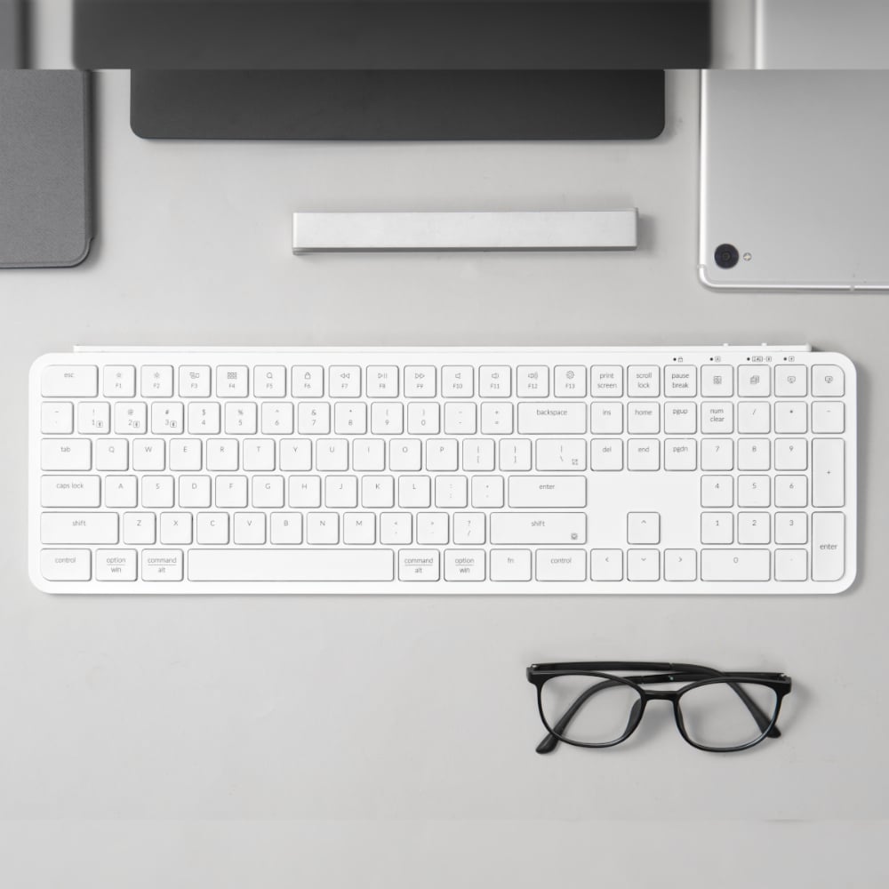 Keychron B6 Pro Ultra-Slim 100% Wireless Keyboard Ivory White - Image 5