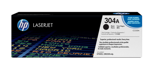 HP 304A COLOR LASERJET CP2025 BLACK PRINT TONER CARTRIDGE PRINTS APPROXIMATETLY 3 500 P…