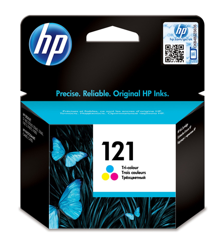 HP 121 TRI-COLOUR INK CARTRIDGE VIVERA INK