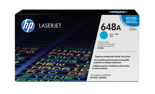 HP 648A COLOR LASERJET CP4525/CP4025 CYAN PRINT TONER CARTRIDGE PRINTS APPROXIMATELY 11…