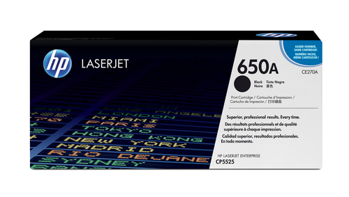 HP 650A Black Color LaserJet Toner Cartridge