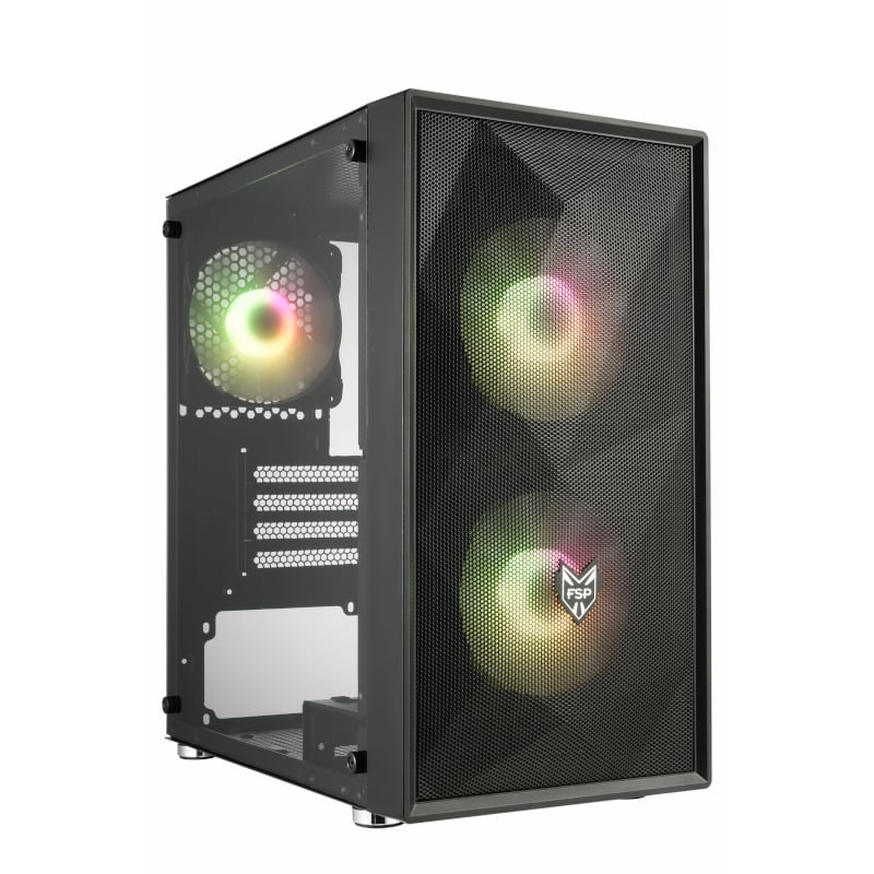 FSP CST130A Micro-ATX Gaming PC Case Black - Image 7