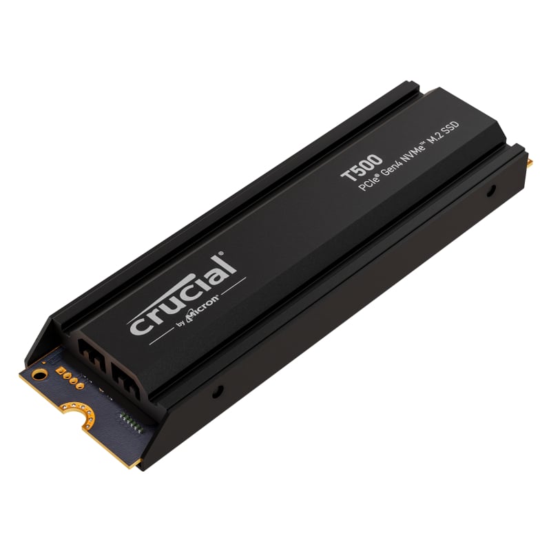 Crucial T500 1TB PCIe Gen4 NVMe M.2 SSD with Heatsink - Image 2