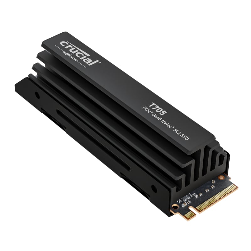 Crucial T705 2TB M.2 NVMe Gen5 Heatsink NAND SSD - Image 2