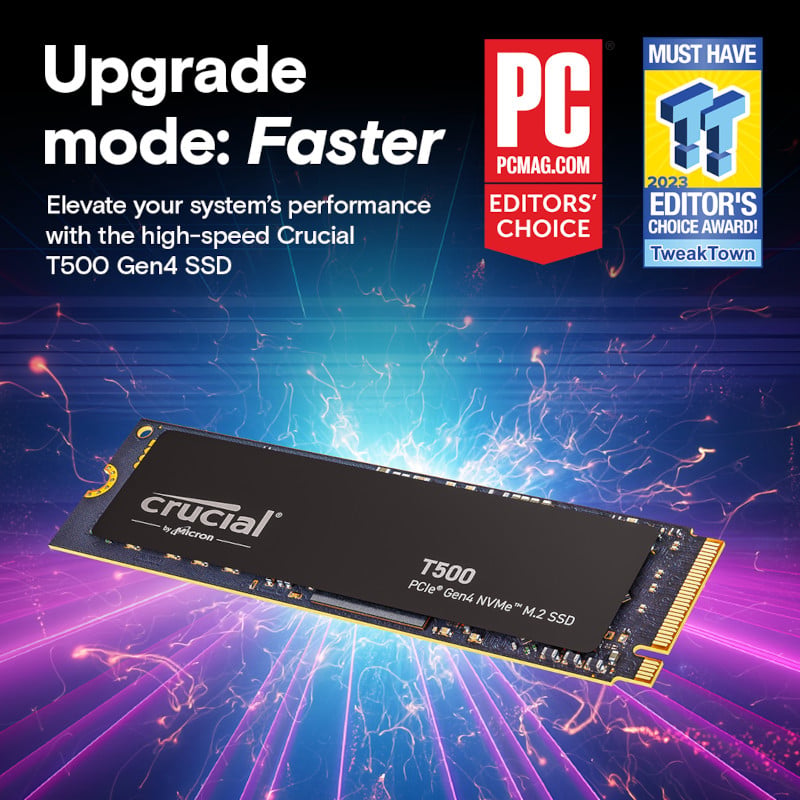 Crucial T500 2TB PCIe Gen4 NVMe M.2 SSD without Heatsink - Image 8