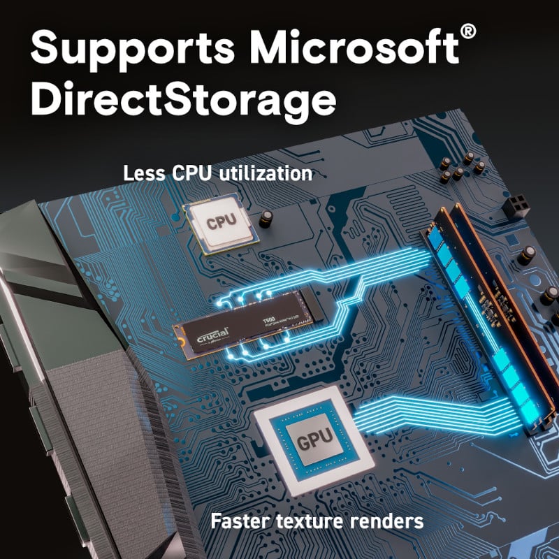 Crucial T500 2TB PCIe Gen4 NVMe M.2 SSD without Heatsink - Image 7