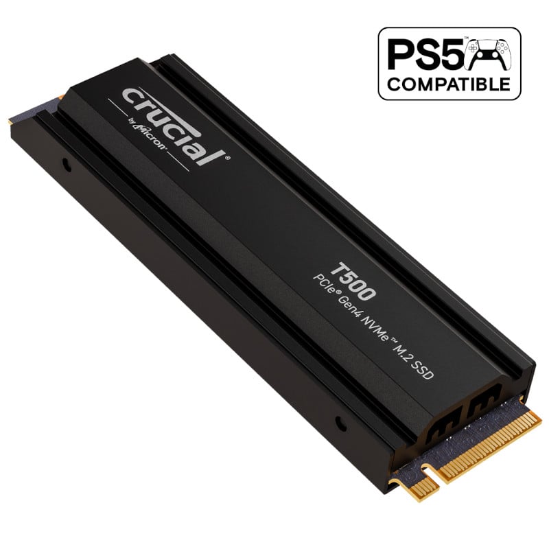 Crucial T500 1TB PCIe Gen4 NVMe M.2 SSD with Heatsink - Image 3