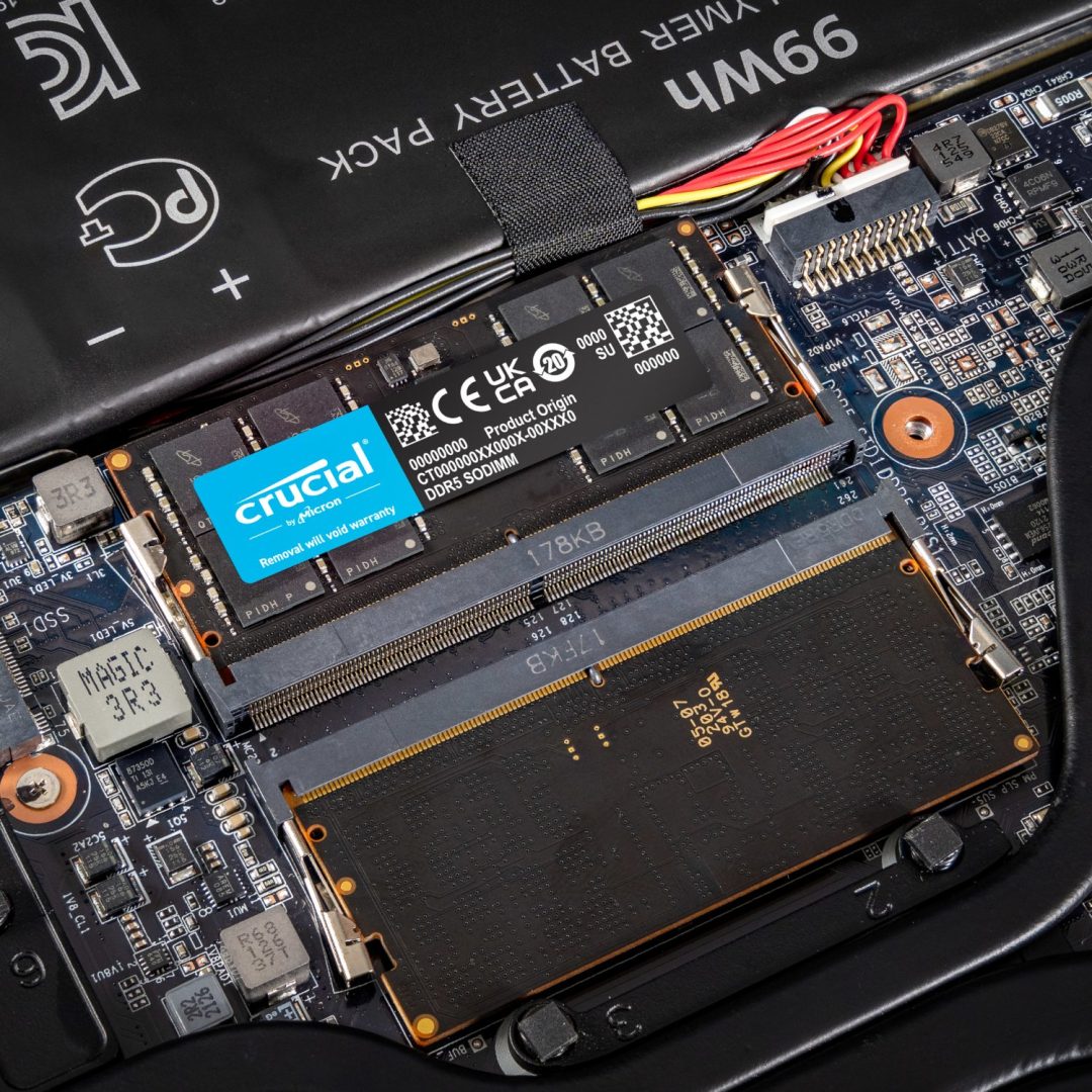 Crucial 64GB DDR5-5600 SODIMM Notebook Memory CT64G56C46S5 - Image 4