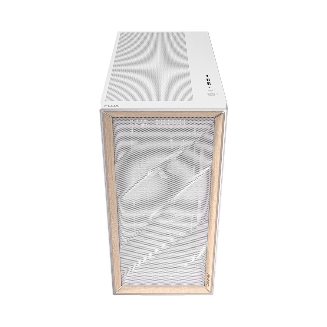 Antec FLUX Mid-Tower E-ATX Gaming Case White Birch Wood Front FLUX-W - Image 2
