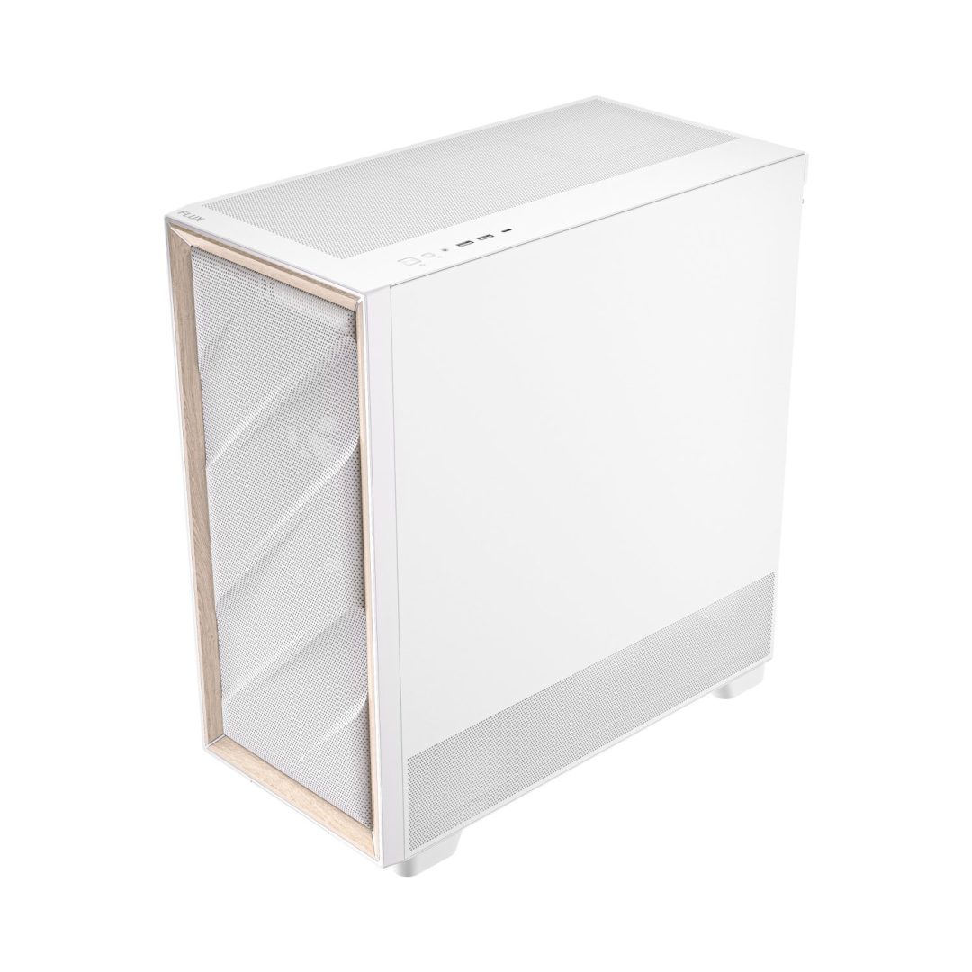 Antec FLUX Mid-Tower E-ATX Gaming Case White Birch Wood Front FLUX-W - Image 4