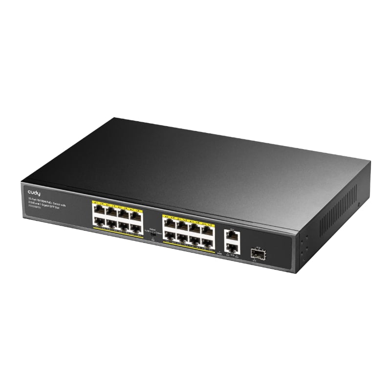 Cudy 16-Port Unmanaged PoE+ Switch Rack Mount - Image 2