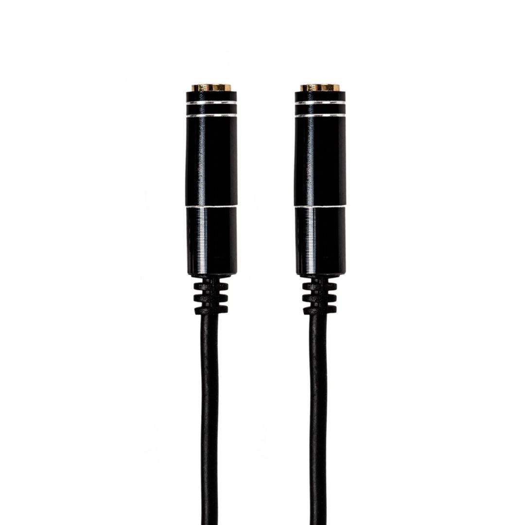 Gizzu 3-Pole Audio Splitter Cable Black GAP35M2F - Image 2