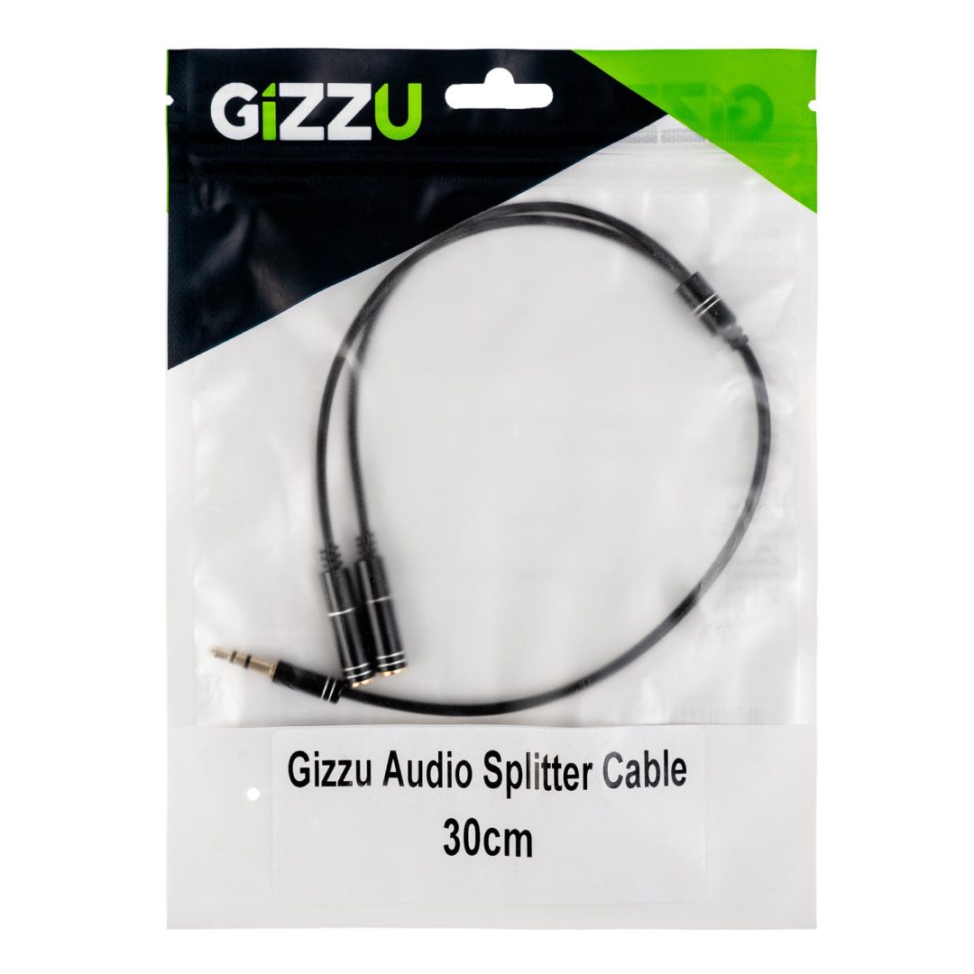 Gizzu 3-Pole Audio Splitter Cable Black GAP35M2F - Image 4
