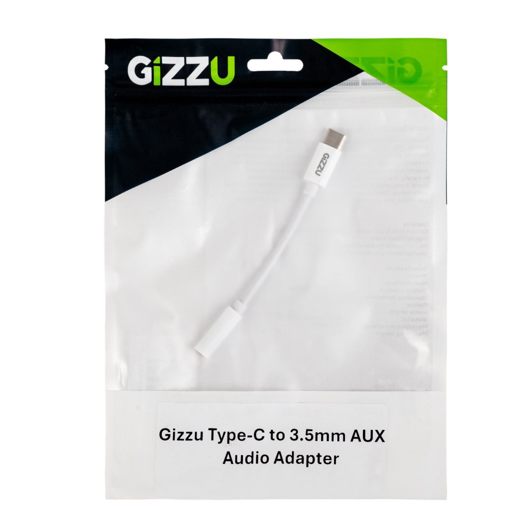 Gizzu USB Type-C to 3.5mm AUX Audio Adapter White GAPC35 - Image 4