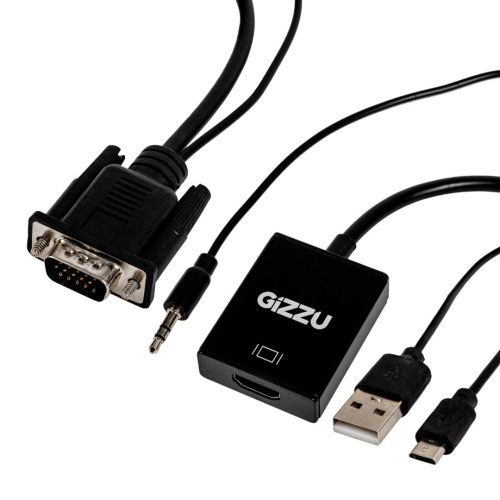 Gizzu 1080P VGA to HDMI Adapter Audio