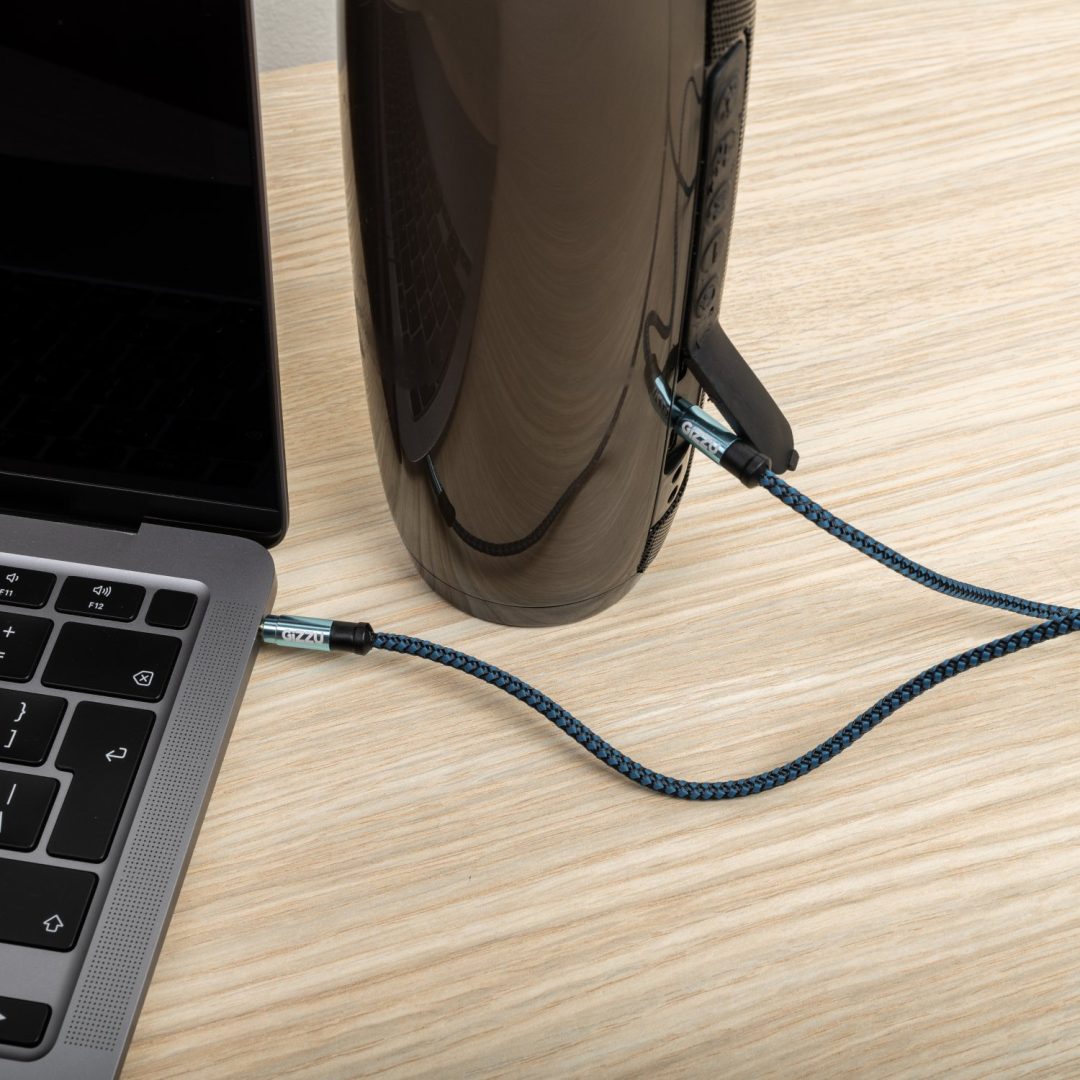 Gizzu 3.5mm AUX Cable 1.5m Black Blue GCP35MM4 - Image 3