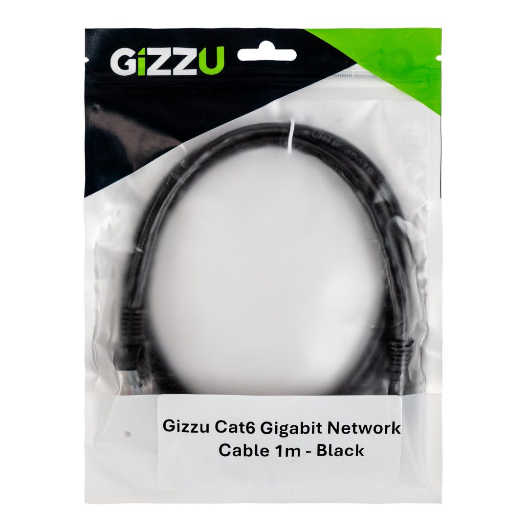 Gizzu Cat6 UTP Ethernet Fly Lead 1m Black GCPCAT6010-BK - Image 4