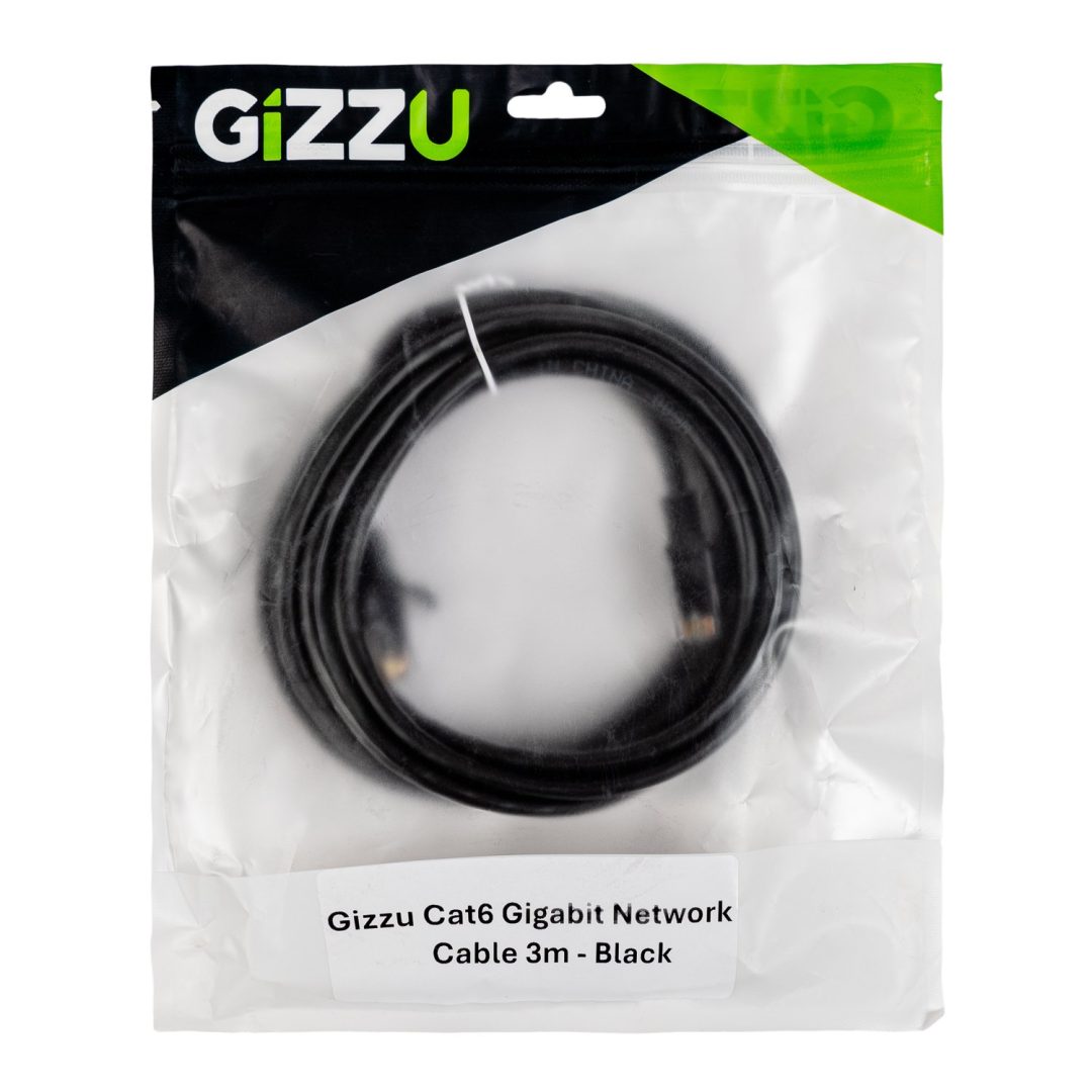 Gizzu Cat6 UTP Ethernet Fly Lead 3m Black GCPCAT6030-BK - Image 4