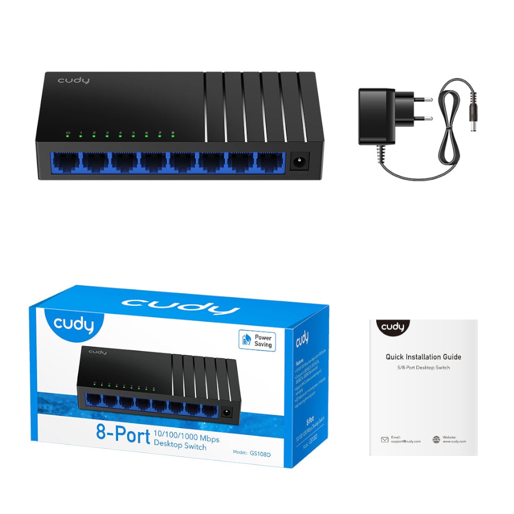 Cudy 8-Port Gigabit Desktop Switch GS108D - Image 3