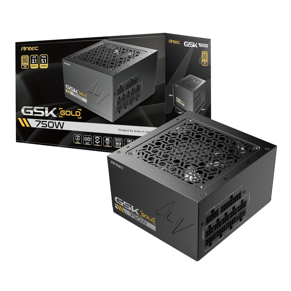 Antec GSK 750W ATX 3.1 PCIe 5.1 80 Plus Gold Fully Modular PSU GSK750 - Image 5