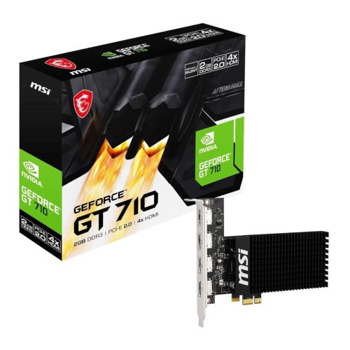 MSI GeForce GT 710 2GB DDR3 4x HDMI Low-Profile Graphics Card GT7102GD3H4HDMI