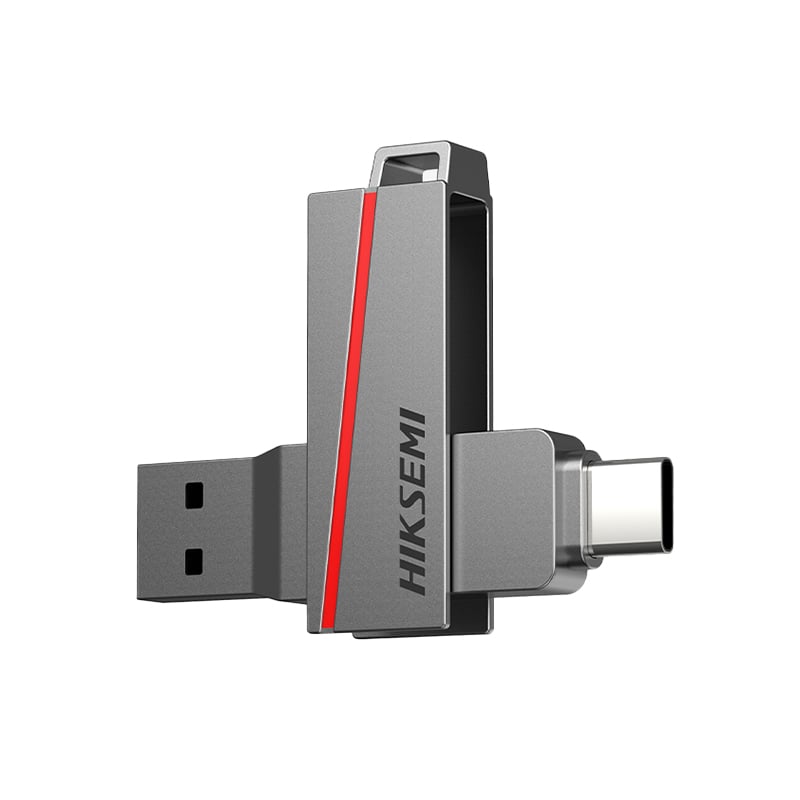 Hiksemi Dual Slim E307C 128GB USB 3.2 Dual USB-A and USB-C Flash Drive HS-USB-E307C-128G