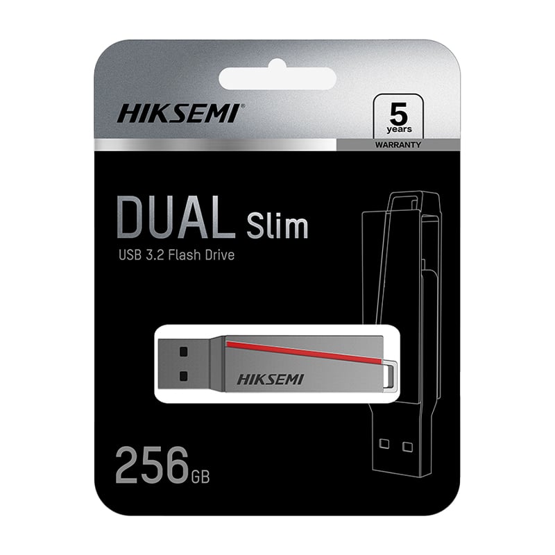 Hiksemi Dual Slim E307C 128GB USB 3.2 Dual USB-A and USB-C Flash Drive HS-USB-E307C-128G - Image 4